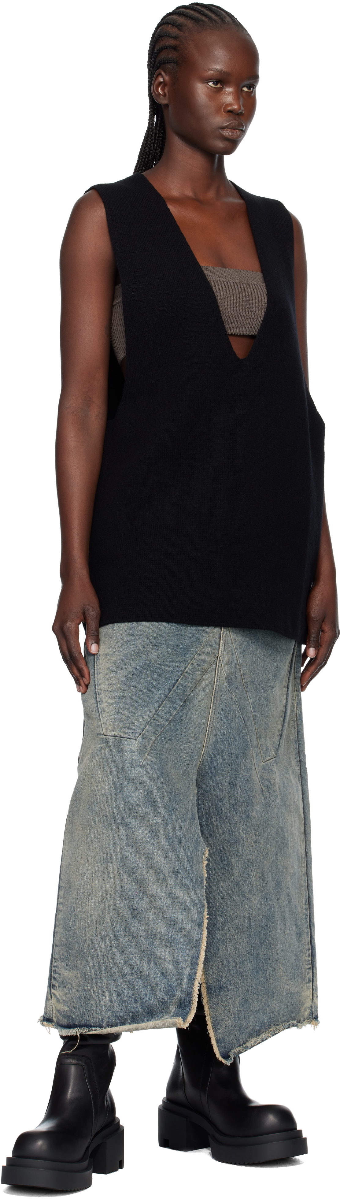 Rick Owens Black Concordians V Tank Top