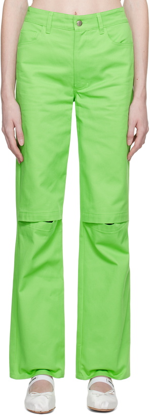 Photo: KkCo Green Slit Trousers