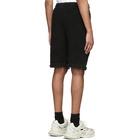 Marine Serre Black Thick Recycled Towel Shorts