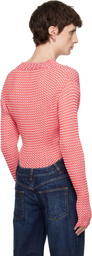 Jean Paul Gaultier Red 'The Gingham' Turtleneck