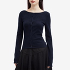 Peachy Den Women's Claudine Knit Cardigan in Midnight