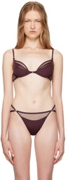 Nensi Dojaka Purple Calvin Klein Edition Plunge Bra