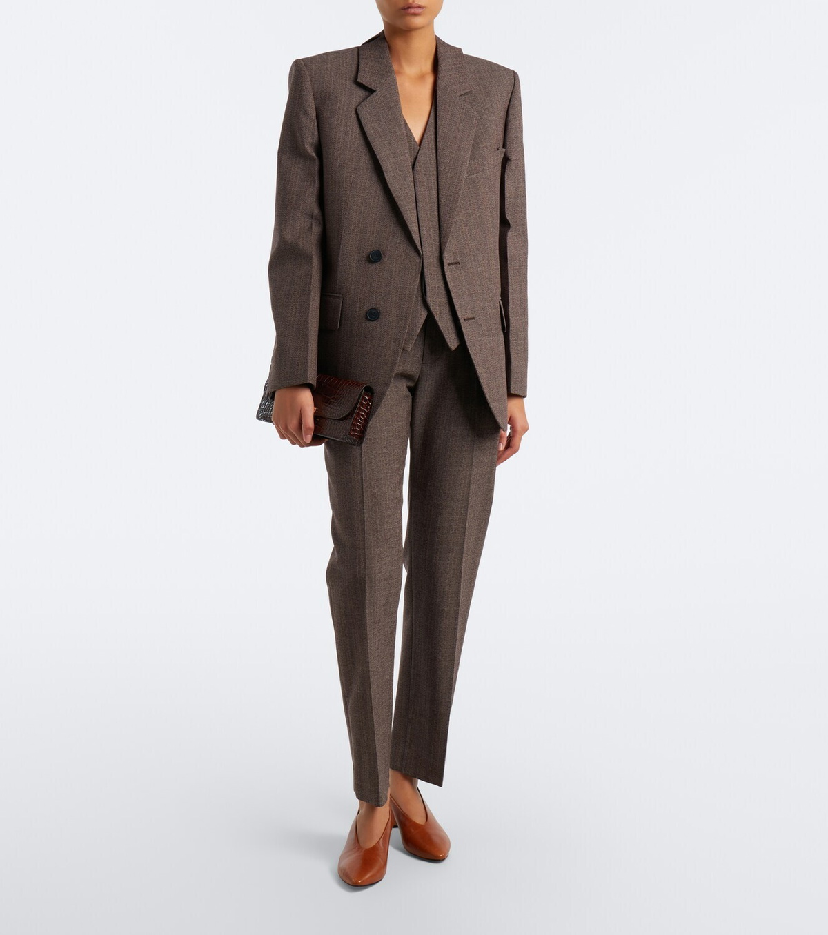 Victoria Beckham Striped single-breasted blazer