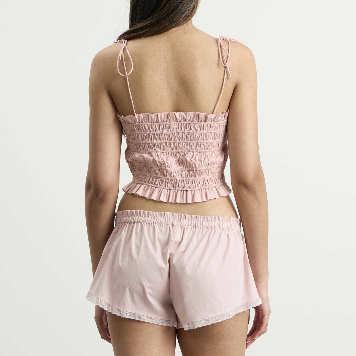 SKIMS Women's Poplin Ruffle Cami in Dusty Pink