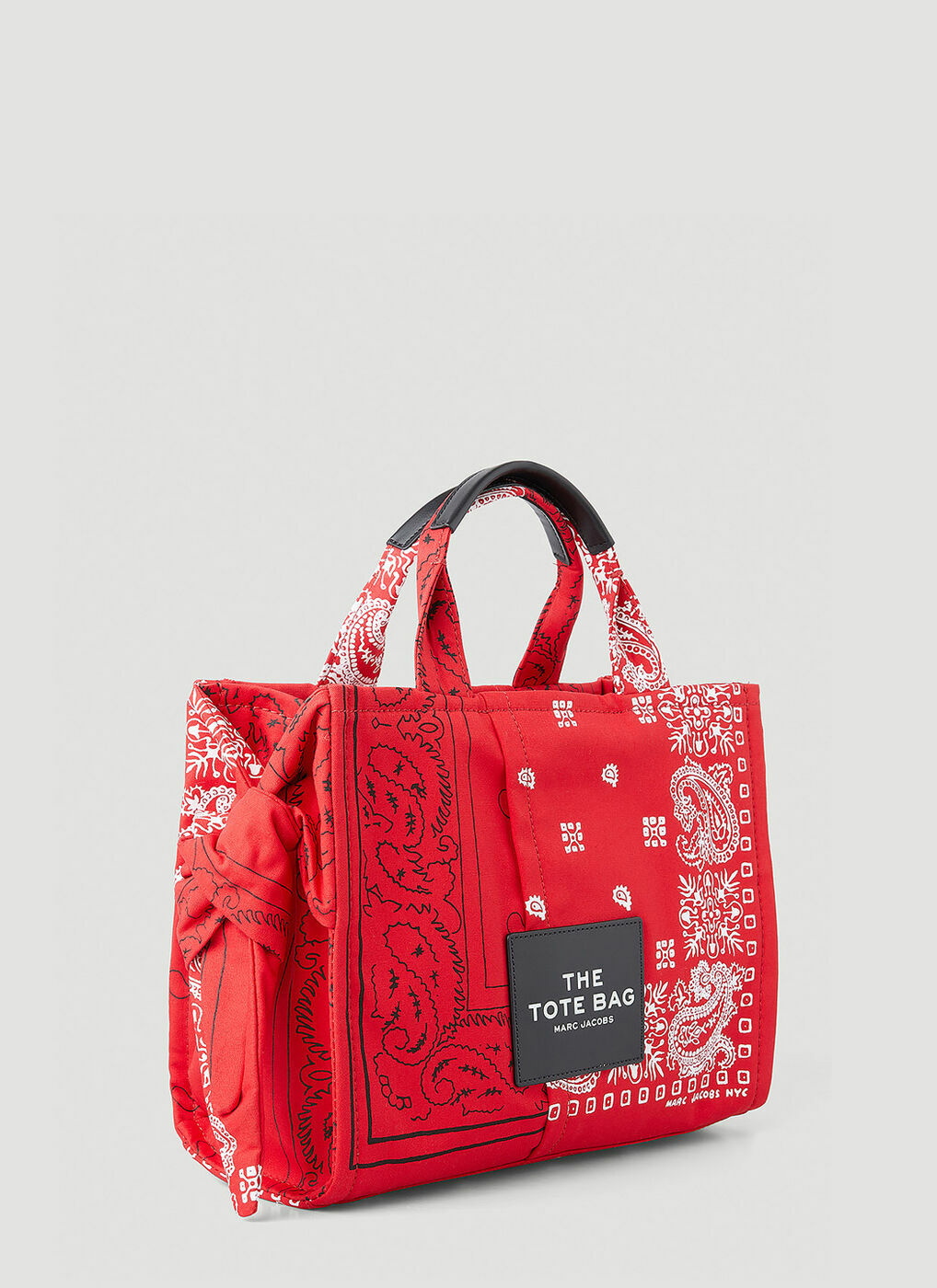 Marc Jacobs The Bandana Medium Tote Bag Red in Cotton with Silver