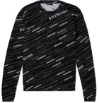 Balenciaga - Logo-Intarsia Virgin Wool-Blend Sweater - Men - Black