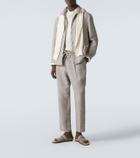 Brunello Cucinelli Logo suede sandals