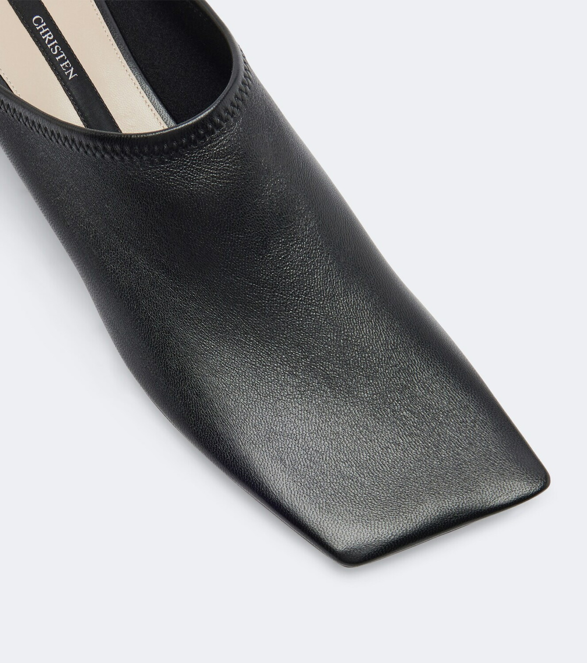 Christen Edge leather mules