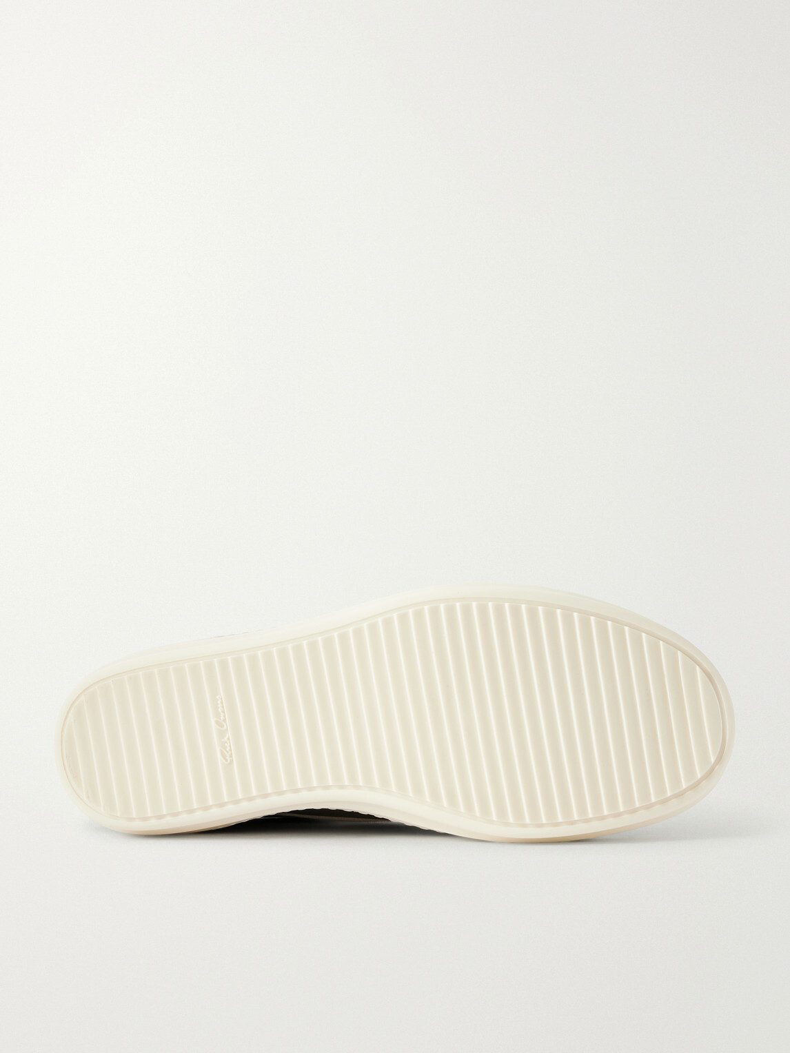Rick Owens - Vintage Sneaks Suede-Trimmed Full-Grained Leather Sneakers - Brown