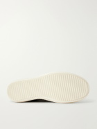 Rick Owens - Vintage Sneaks Suede-Trimmed Full-Grained Leather Sneakers - Brown
