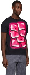 Acne Studios Black & Pink Ellison Tone Face T-Shirt