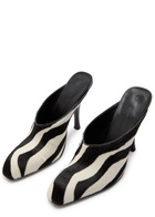 Khaite Colt 100 Zebra-print Calf Hair Mules Black And White