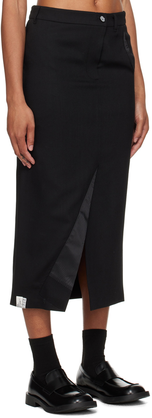 ADER error Black Rogat Midi Skirt
