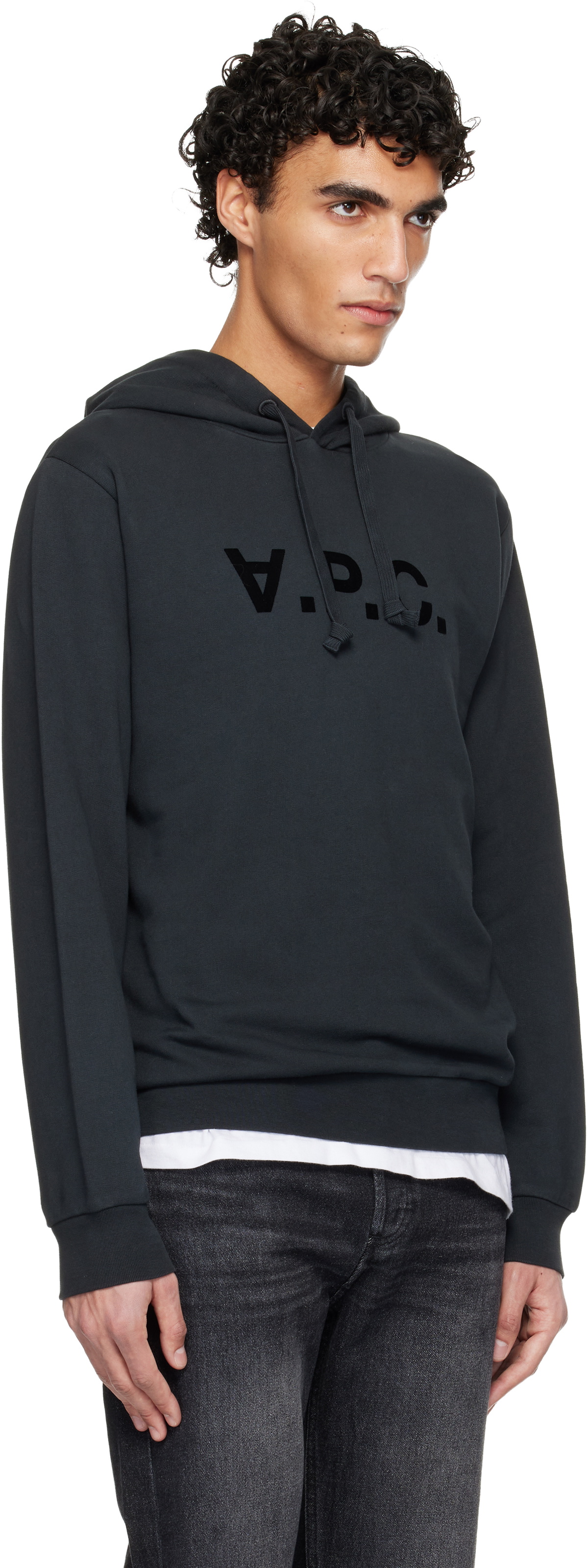 A.P.C. Black Standard Grand 'VPC' Hoodie