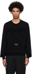 Moschino Black Embroidered Sweater