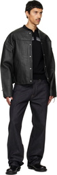Deadwood Black Canoo Oversized Leather Jacket