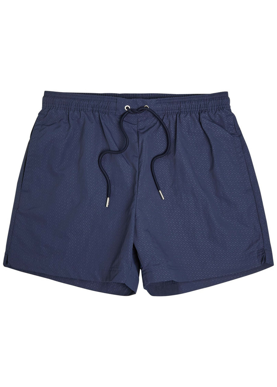 Boss Printed Shell Swim Shorts Navy