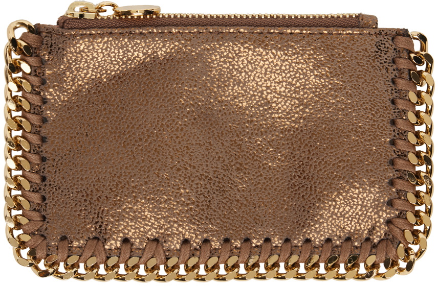 Stella McCartney Brown Falabella Zip Card Holder