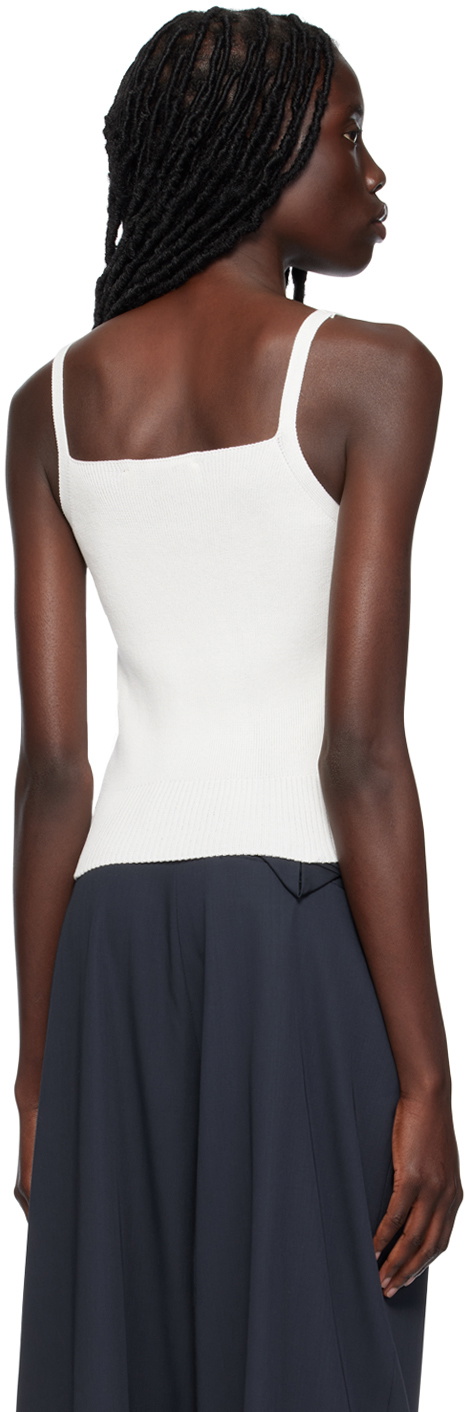 White V-Neck Tank