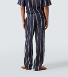 Commas Striped linen wide-leg pants