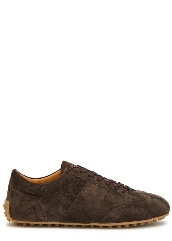 Photo: Tods Panelled Suede Sneakers Brown