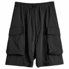 Poliquant Men's Deformed Cargo Pocket Jungle Shorts in Black