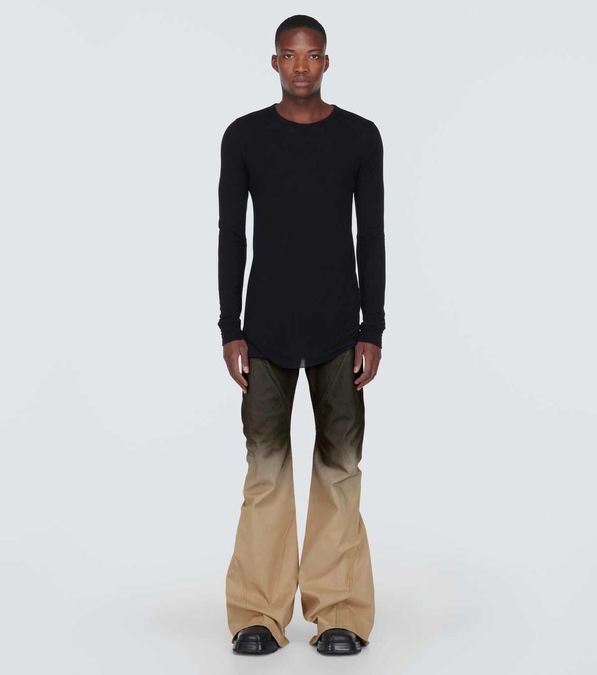 Rick Owens Bias bootcut cotton-blend jeans Rick Owens