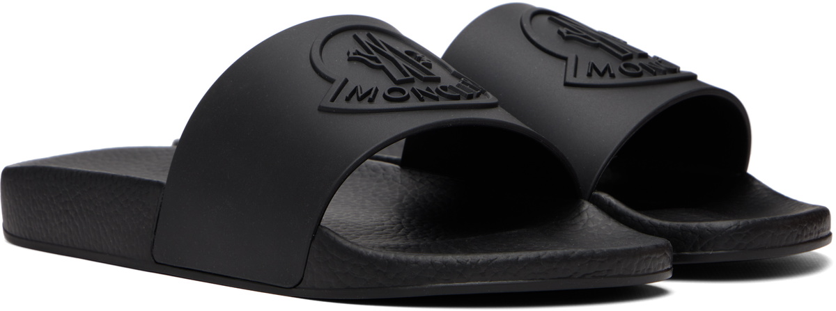 Moncler Black Basile Rubber Pool Slides