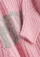 Rotate Sunday Logo-intarsia Wool-blend Jumper Lilac