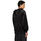 Y-3 Black Velvet Corduroy Zipper Hoodie