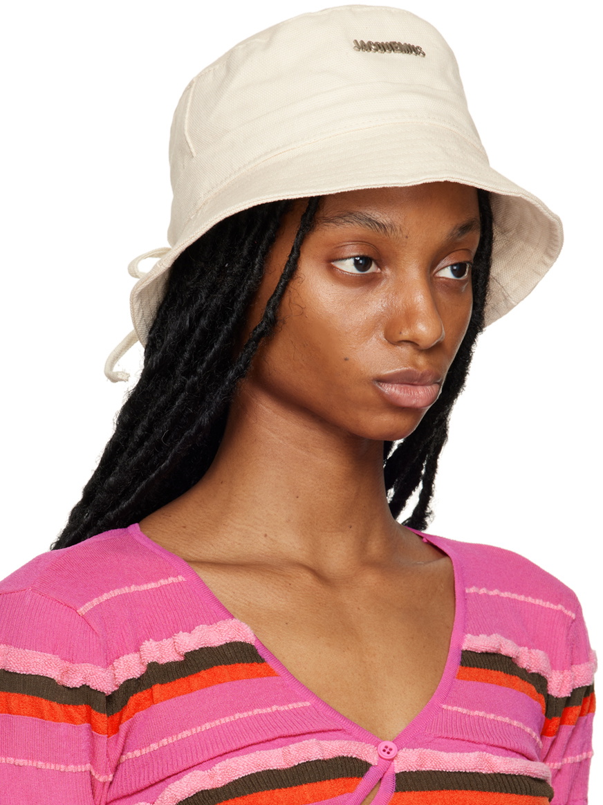 Jacquemus Off-White Le Raphia 'Le Bob Gadjo' Bucket Hat