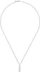 Tom Wood Silver Mini Cushion Open Pendant Necklace