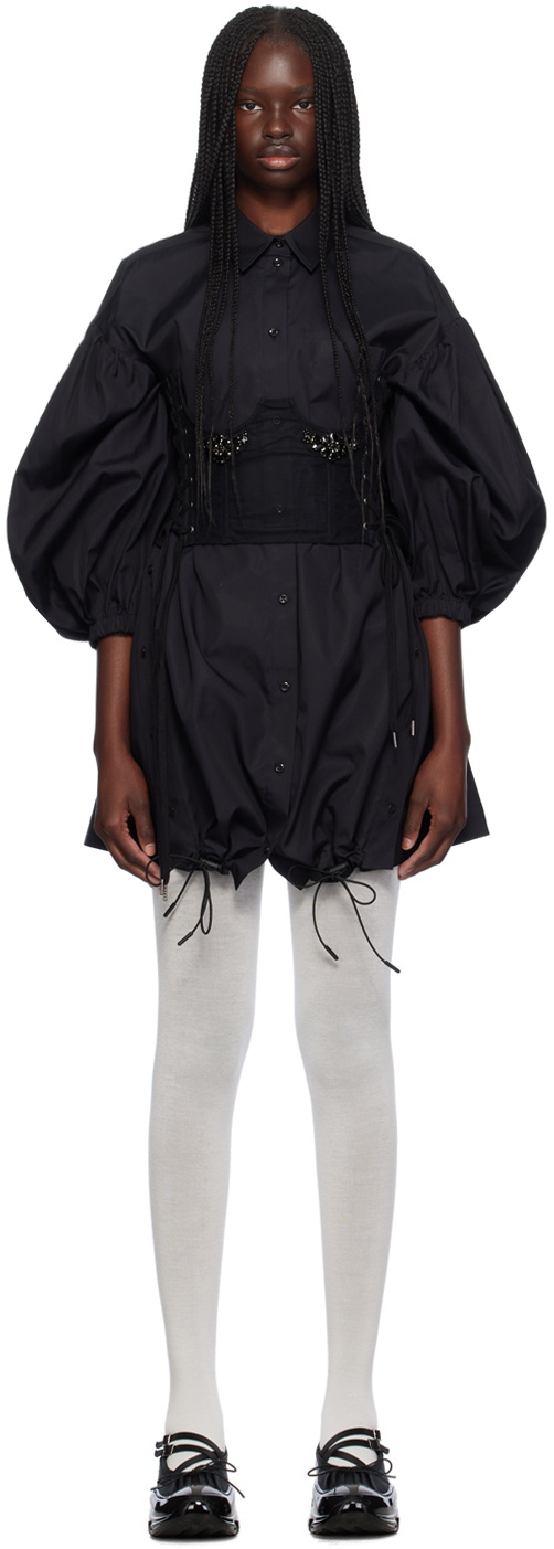 Simone Rocha Black Trapeze Midi Dress Simone Rocha Simone Rocha Black Trapeze Midi Dress Simone Rocha
