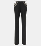 Stella McCartney Chain-detail wool slim pants