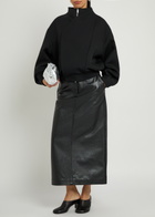 Armarium Salma Panelled Wool Bomber Jacket Black
