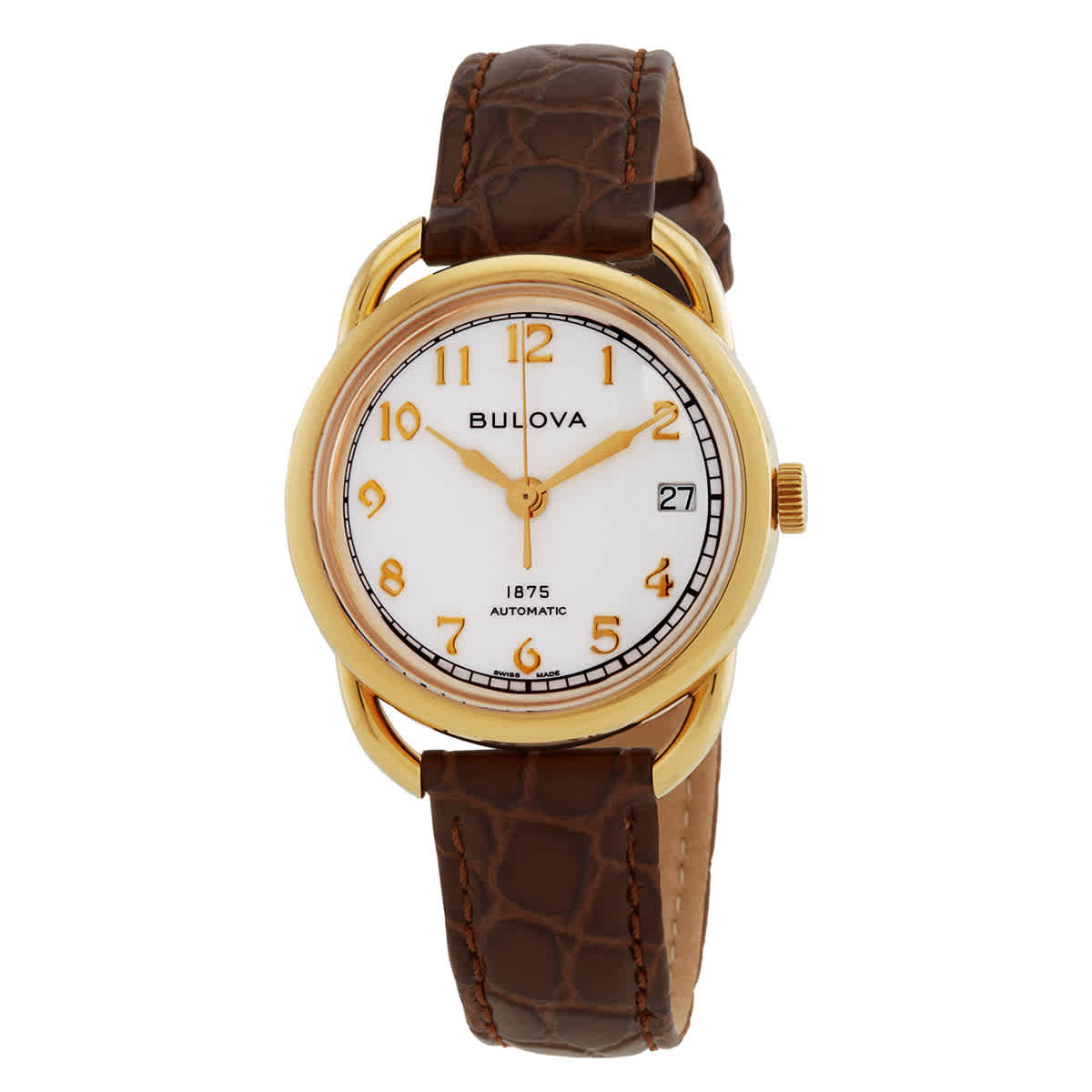 Bulova Commodore Automatic Ivory Dial Ladies Watch 97M117