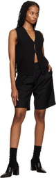 Dunst Black Pleated Shorts