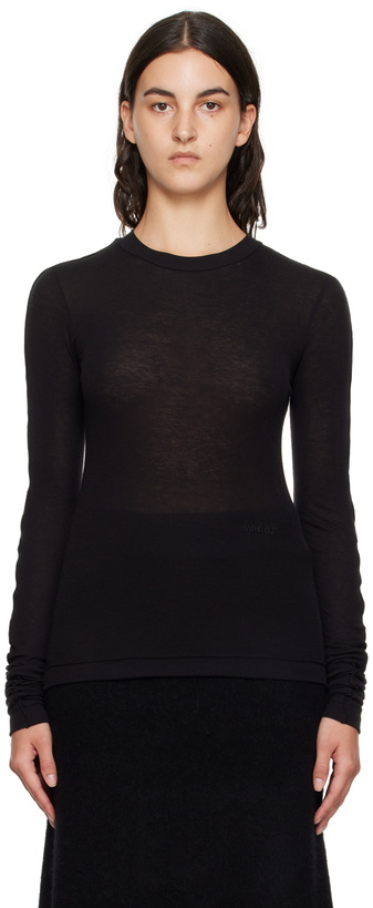 Photo: Birrot Black Crewneck Long Sleeve T-Shirt