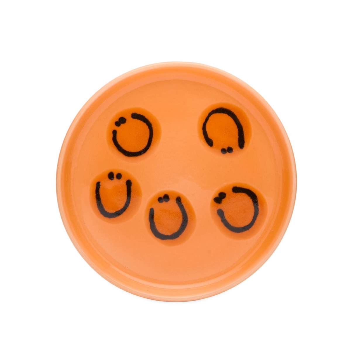 Frizbee Ceramics Baby Plate Kawaii in Orange Smile 