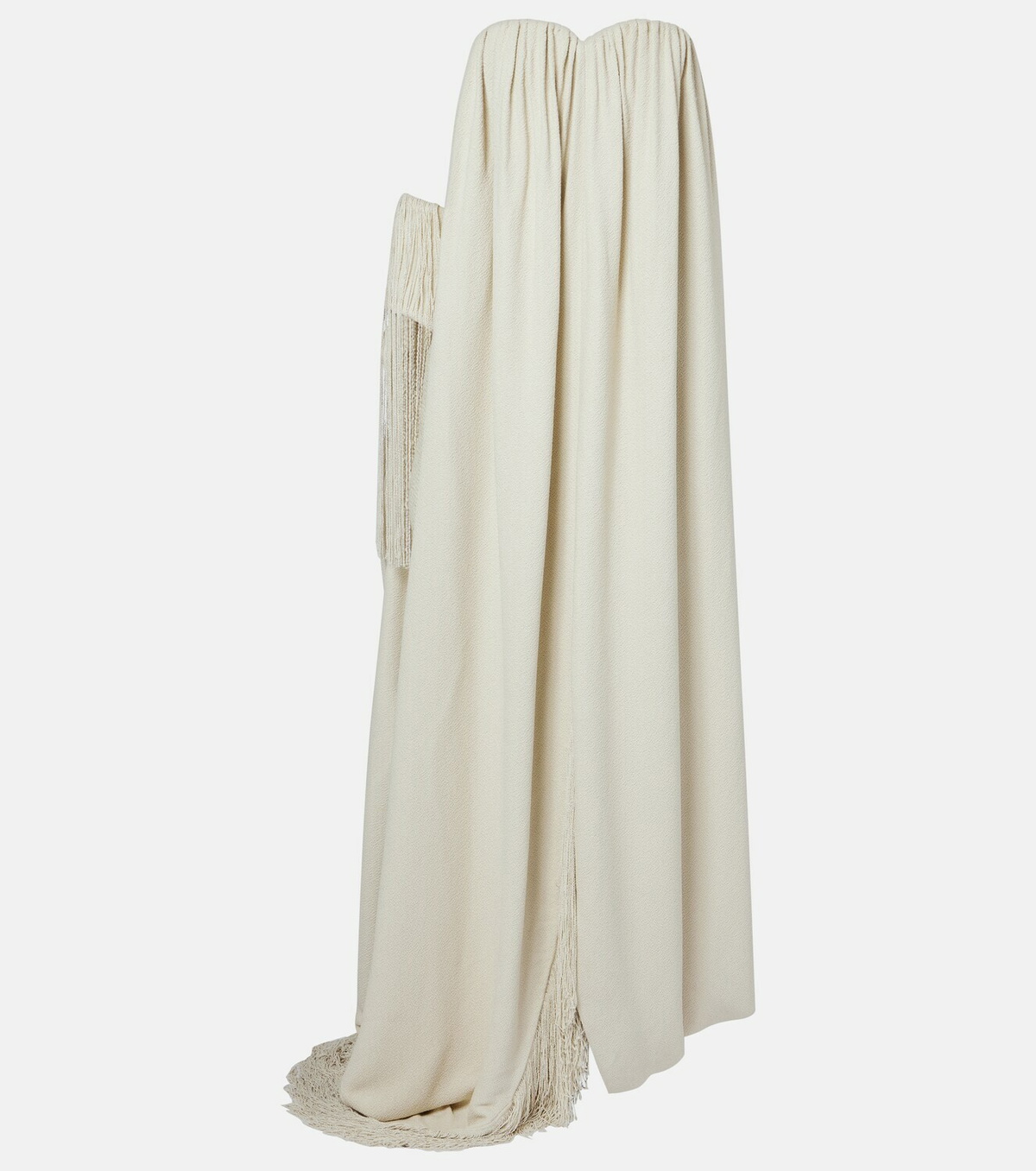 Calvin Klein Collection Vicky fringed gathered gown