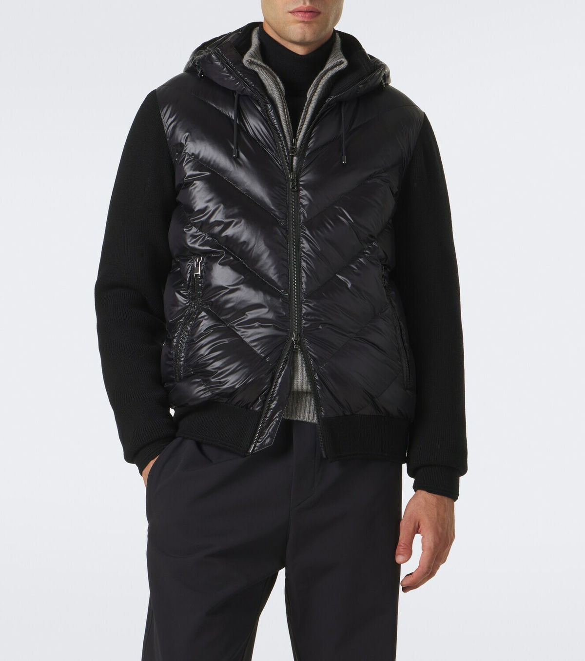 Bogner Zisco down-paneled hooded wool cardigan Bogner