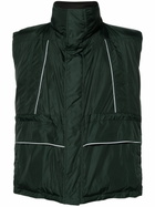 Balenciaga Green Logo-Print Puffer Vest