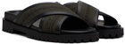 Off-White Khaki & Black Chicago Crisscross Sandals