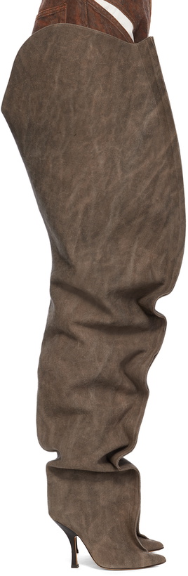 Photo: Y/Project Brown Scrunch Boots