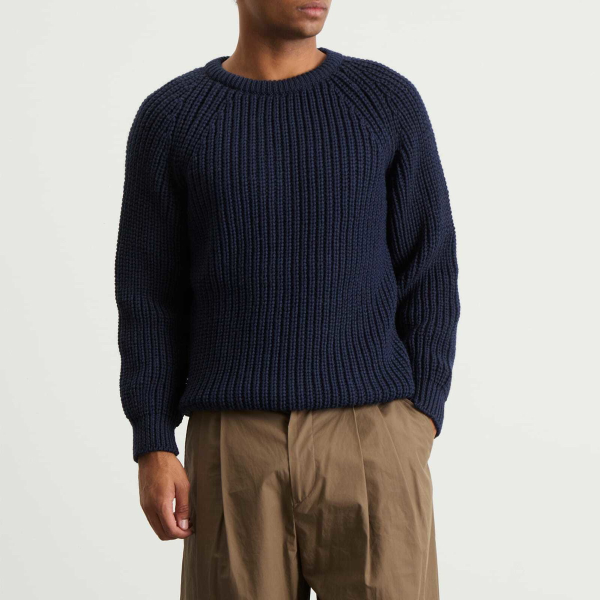 Café Mountain Men's Holmes Raglan Knit in Deep Navy