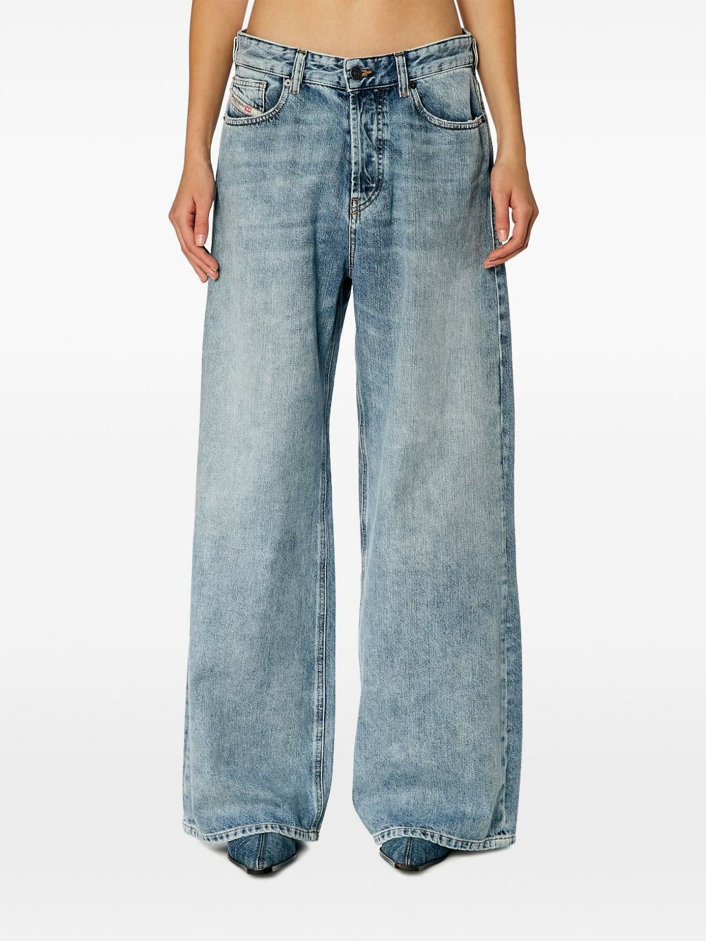 Diesel Blue 1996 D-Sire 09h57 Mid-Rise Wide-Leg Jeans Diesel