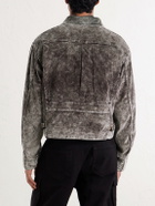KAPITAL - Hunter Drizzle Cotton-Velvet Blouson Jacket - Black