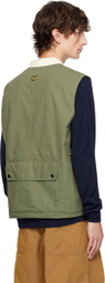 Drake's Khaki Ripstop Cotton Fishing Vest
