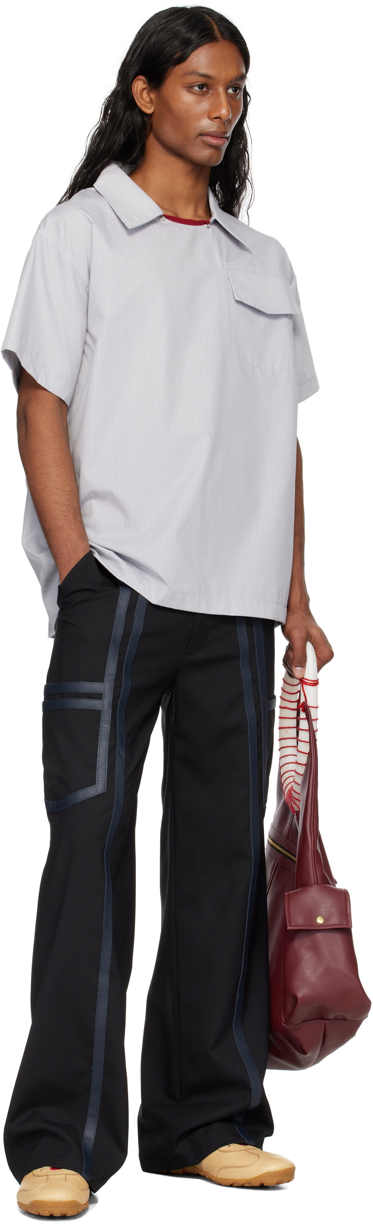 Stanley Raffington Black Tailored Cargo Pants