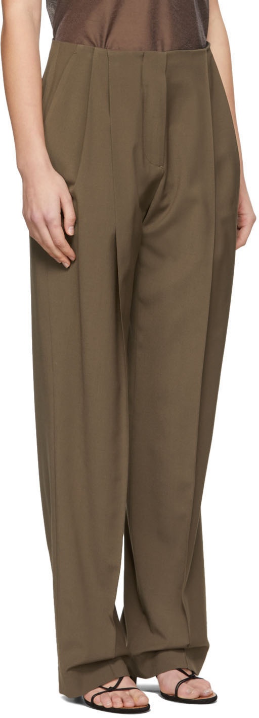 LOW CLASSIC Brown Wool Trousers Low Classic